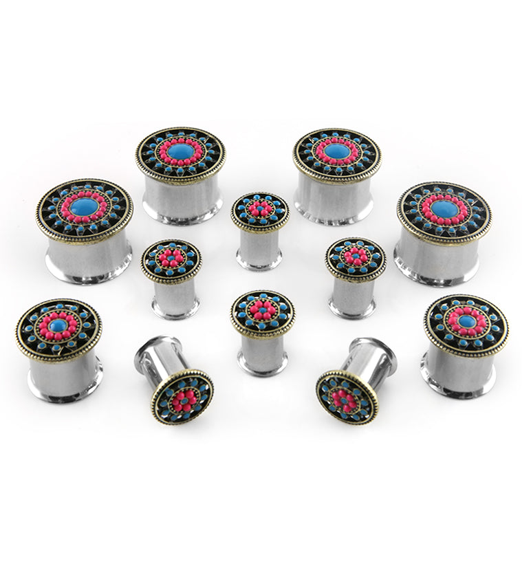 Interlace Beaded Stainless Steel Plugs