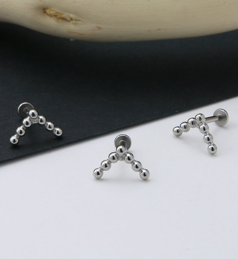 Beaded Point Labret Post