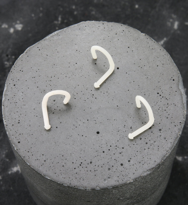 Beige Dome Biopierce Nose Screw Retainer