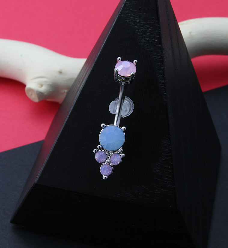 Bevy Pink Opalite Gem Belly Button Ring