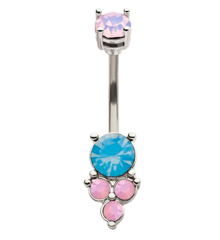 Bevy Pink Opalite Gem Belly Button Ring