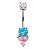 Bevy Pink Opalite Gem Belly Button Ring