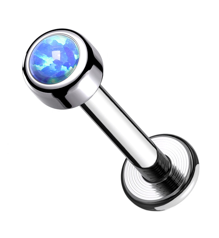 16G Blue Opalite Titanium Labret