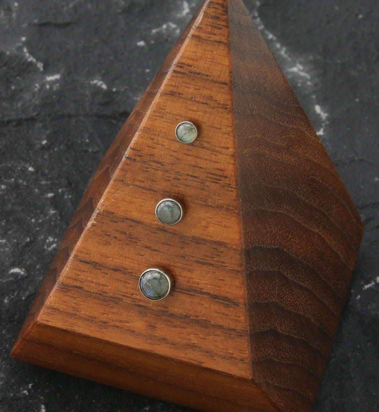 Bezel Labradorite Stone Titanium Threadless Top