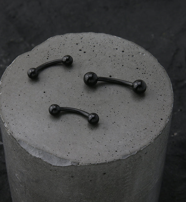 Black Acrylic Curved Barbell