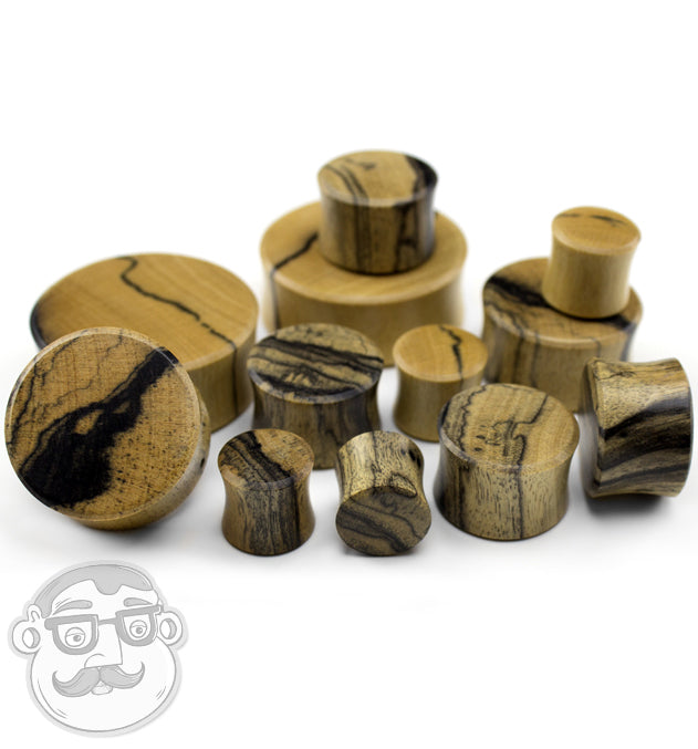 Black & White Ebony Wood Plugs