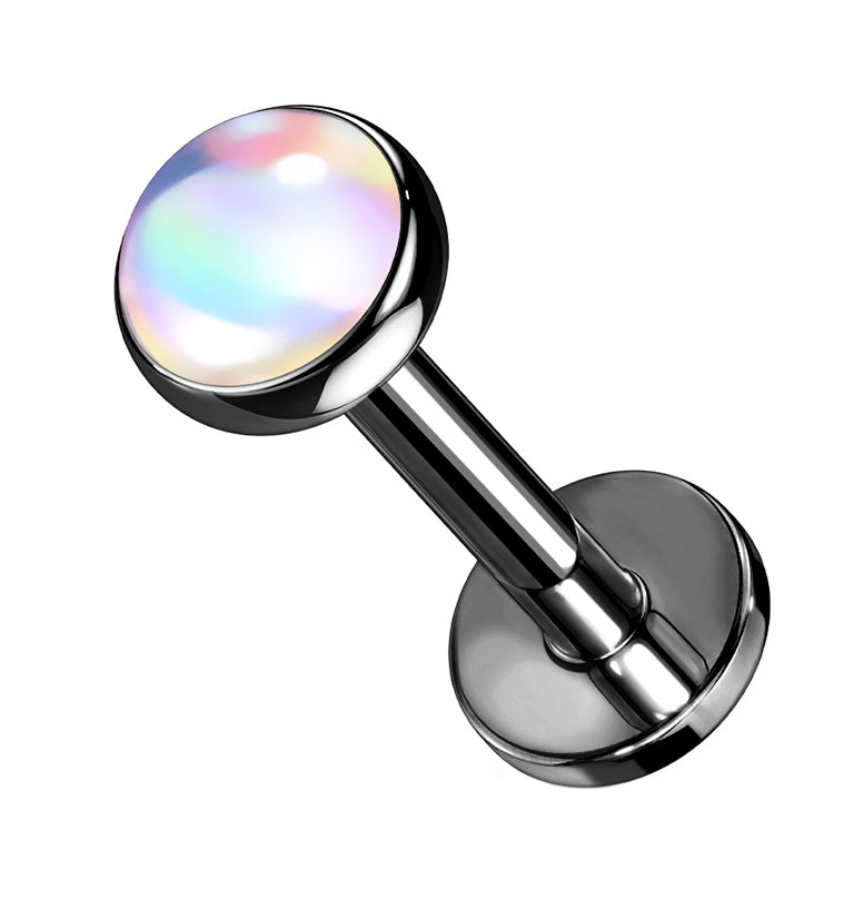 Black PVD Aura Labret Post