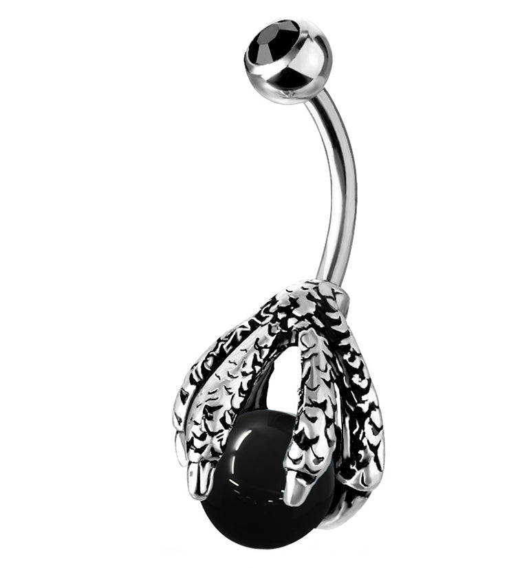 Black Claw Grip Belly Button Ring