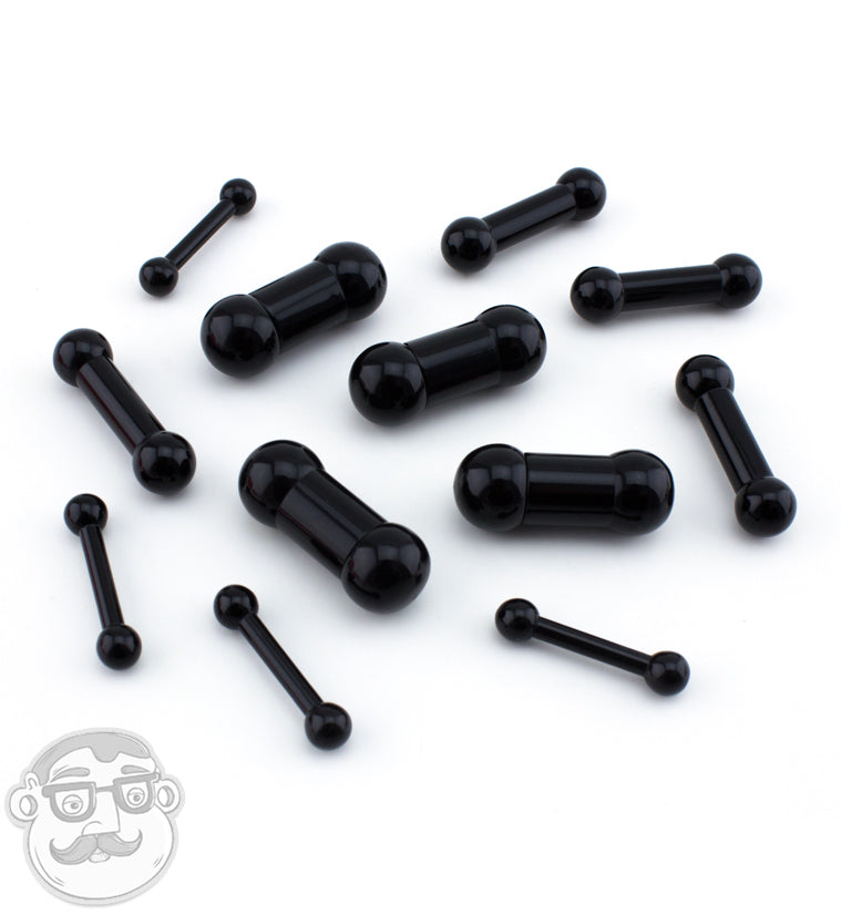 Black Acrylic Barbell