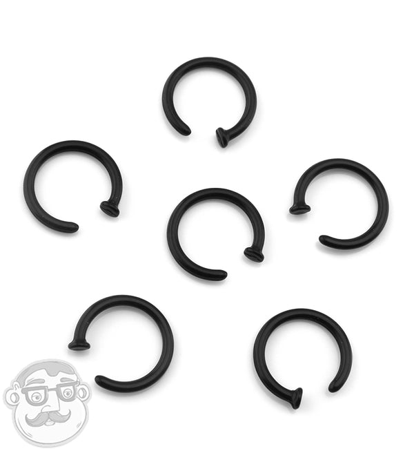 Black Bioflex Nose Hoop Ring