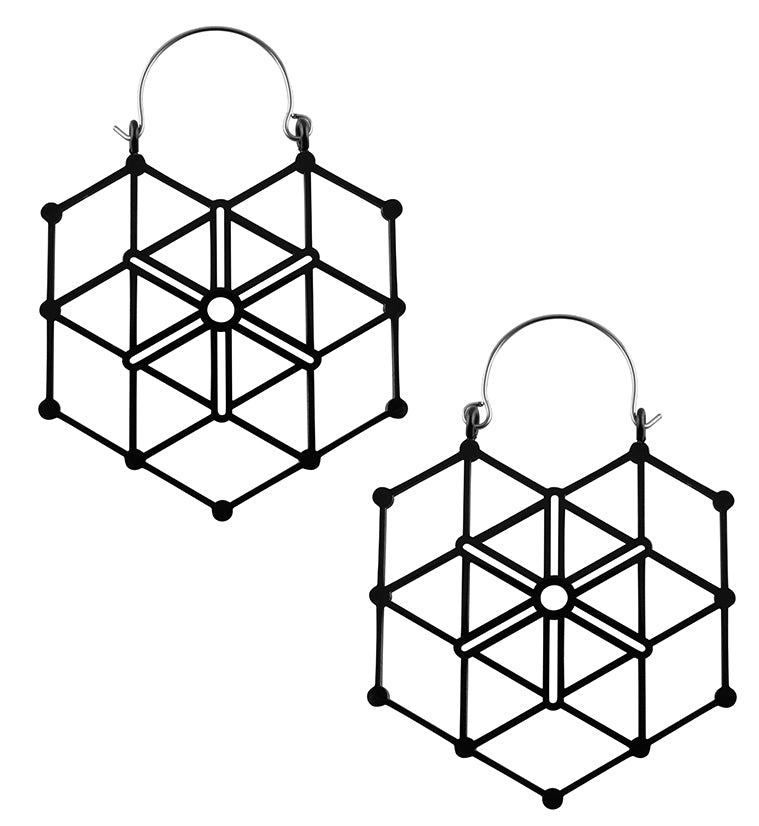 20G Black Gaze Hangers / Earrings