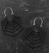 20G Black Oblique Hangers / Earrings