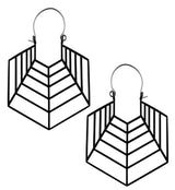 20G Black Oblique Hangers / Earrings