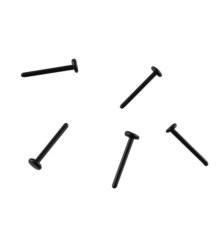 Black Glass Hoop Nosebone