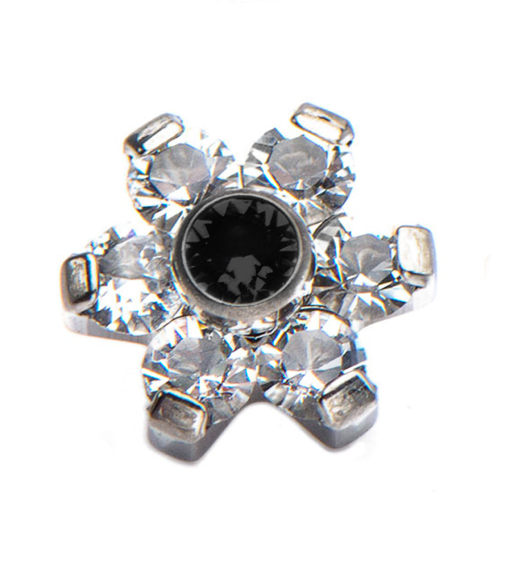 Gray & Black Floret Titanium Threaded End