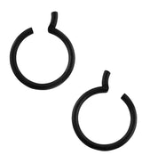Black PVD Hoop Ear Weights