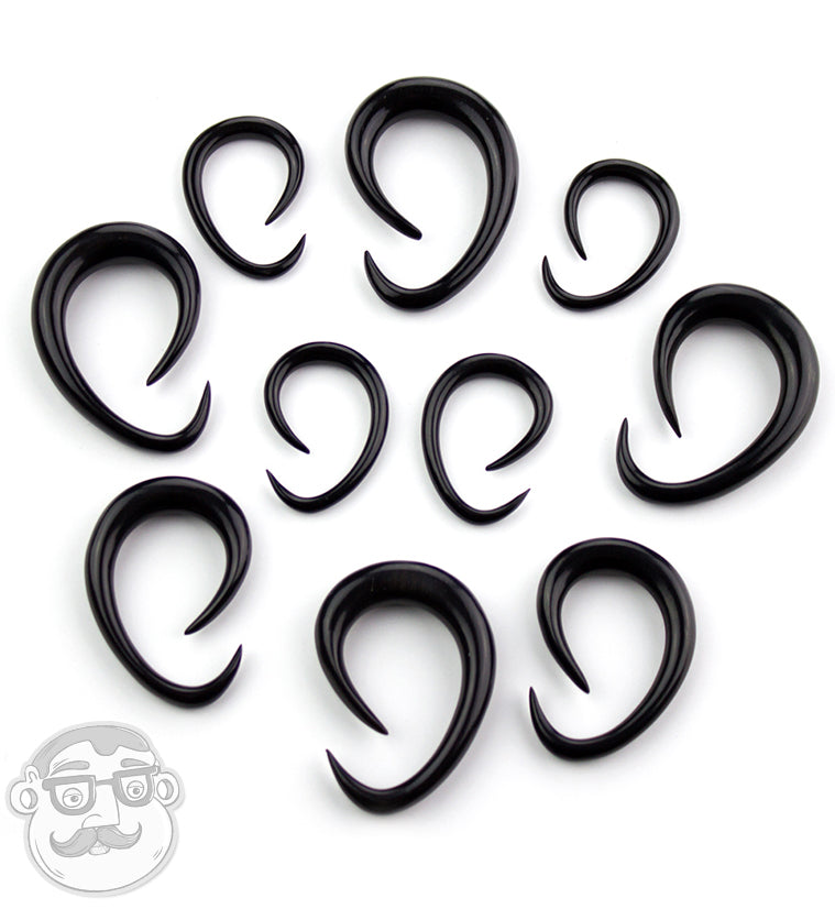 Black Horn Ovaloid Spirals