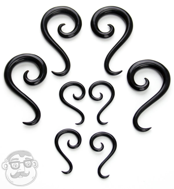 Black Horn Tail Spirals