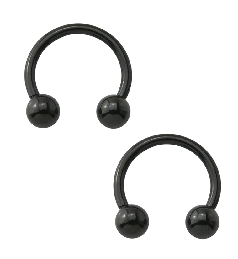Black PVD Circular Barbell Nipple Ring