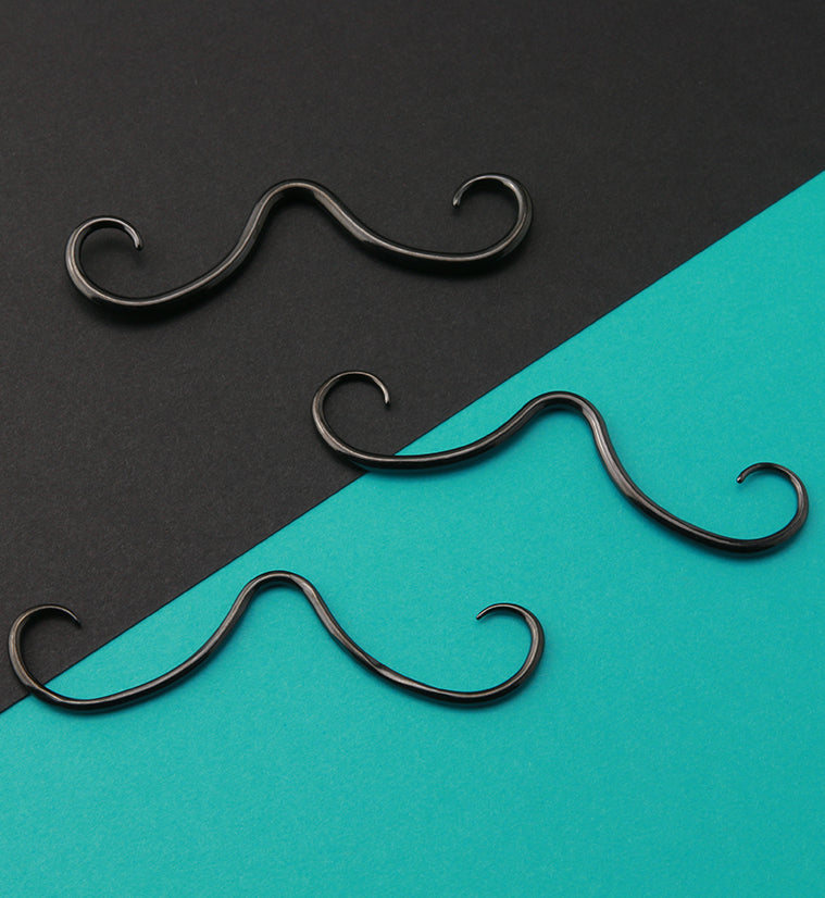 Black Imperial Mustache Septum Bar