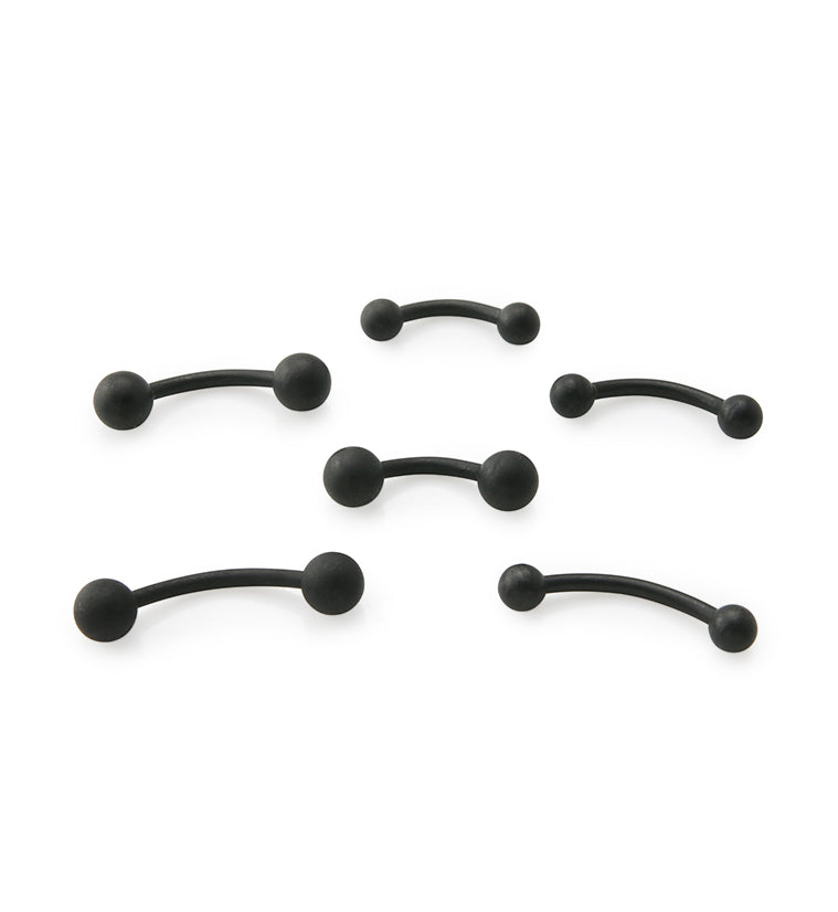 8 Mm Curved Black Spiked Acryl & Surgical Steel Barbell | In Stock! | Otsu - Foto 4