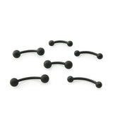 Black Matte Curved Barbell Eyebrow Ring