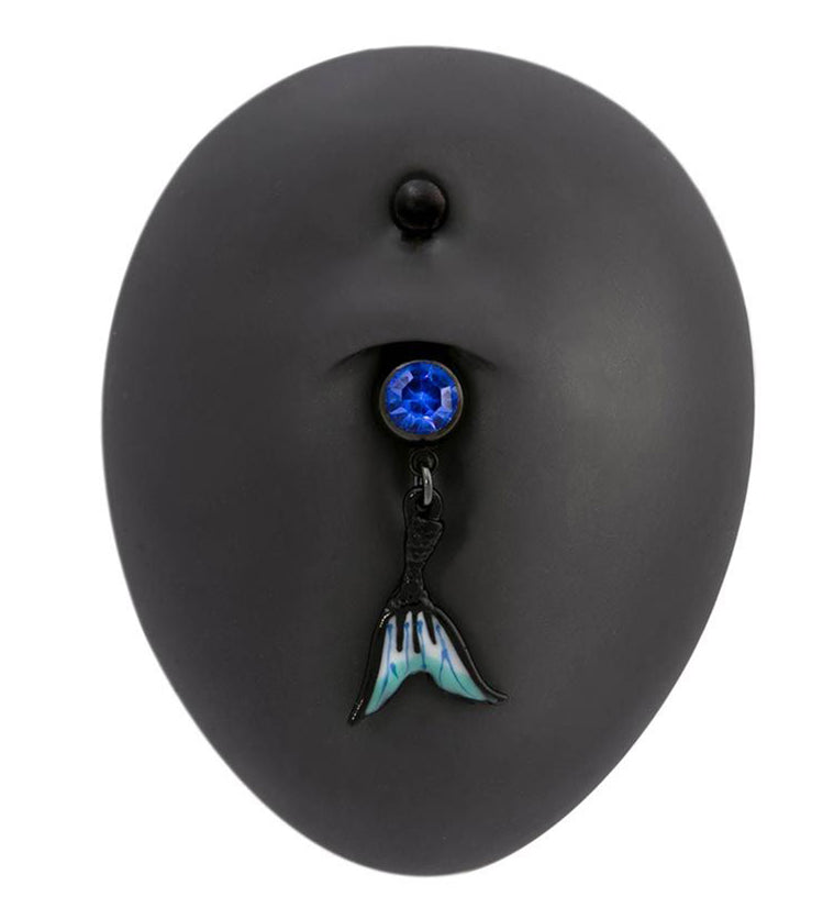 Black & Blue Mermaid Belly Button Ring