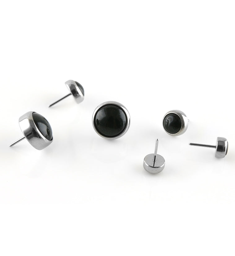 Black Obsidian Titanium Threadless Top