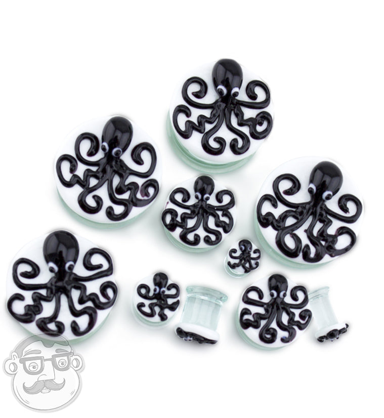 Black Octopus Glass Plugs