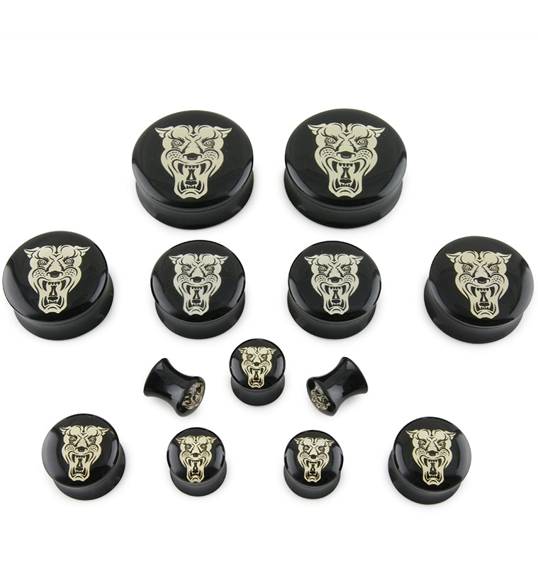 Black Traditional Panther Plugs
