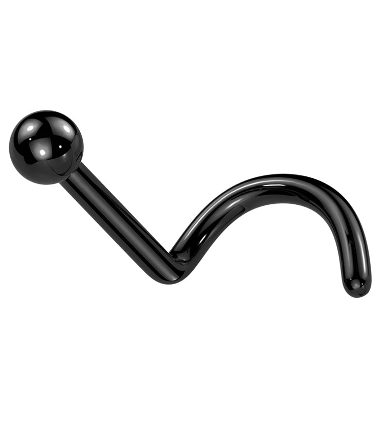 Black PVD Ball Titanium Nose Screw