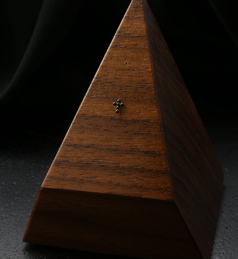 Black PVD Beaded Cross Titanium Threadless Top