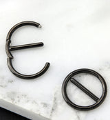 Black PVD Circlet Stainless Steel Nipple Clicker Ring