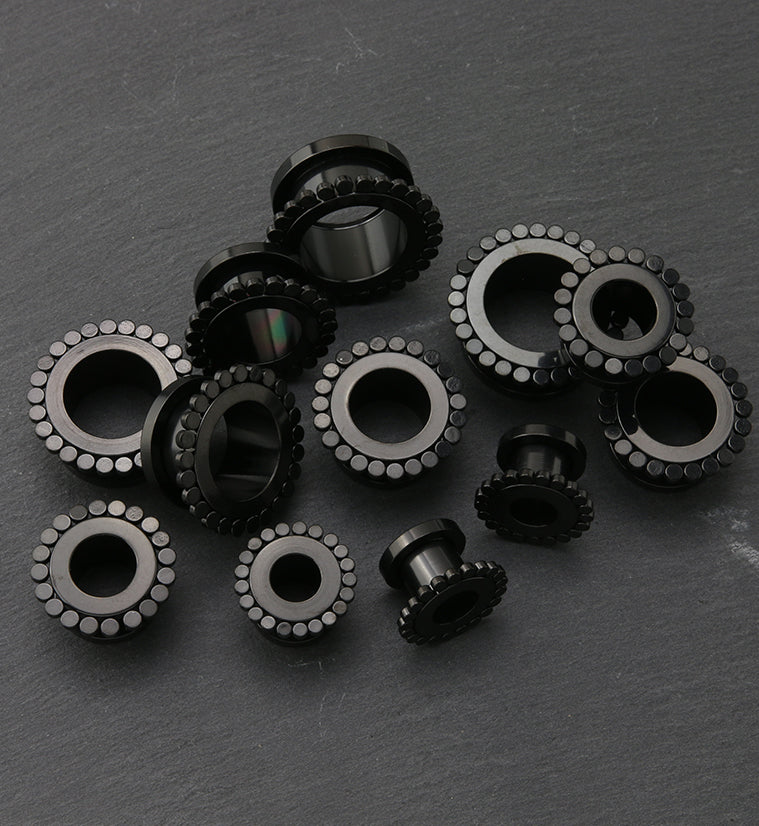 Black PVD Circlet Stainless Steel Tunnel Plugs