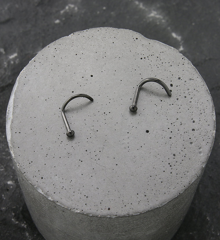 Black PVD Dome Titanium Nose Screw