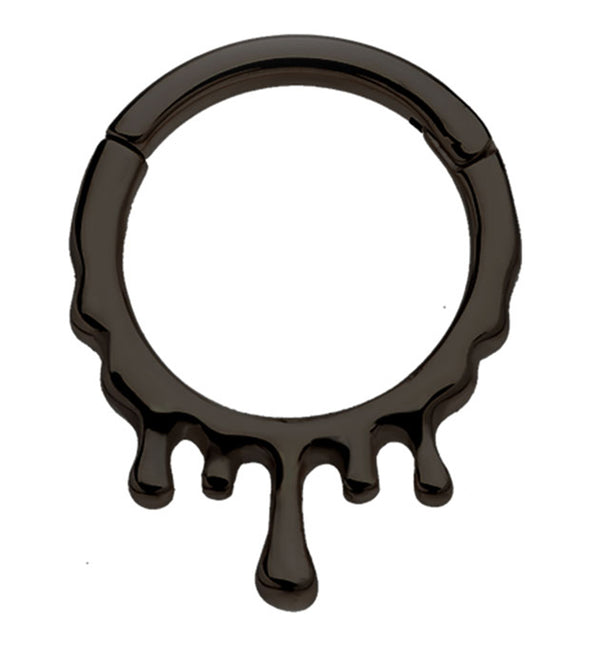 Black PVD Drip Stainless Steel Hinged Segment Ring
