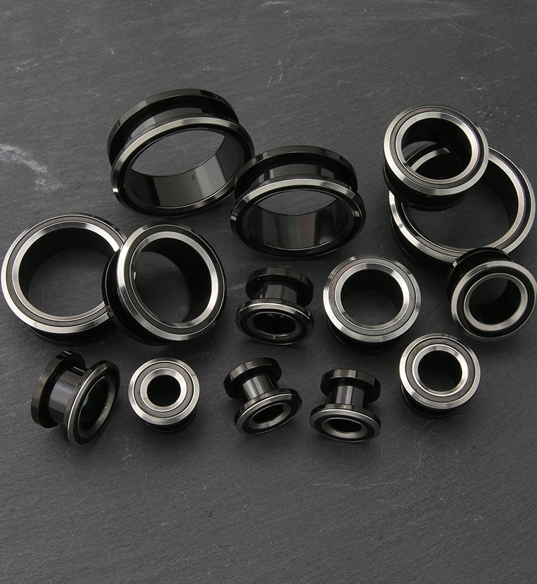 Black PVD Dual Tone Stainless Steel Screw Back Tunnels