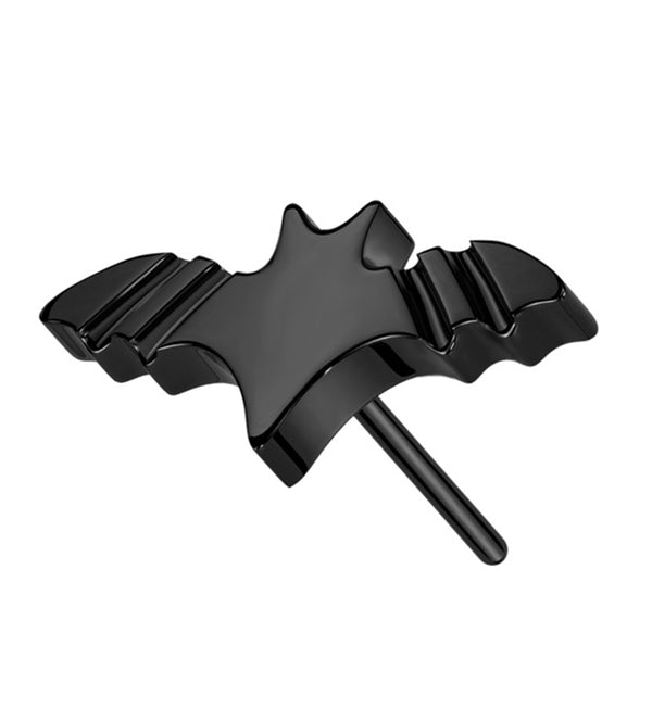 Black PVD Flying Bat Threadless Titanium Top