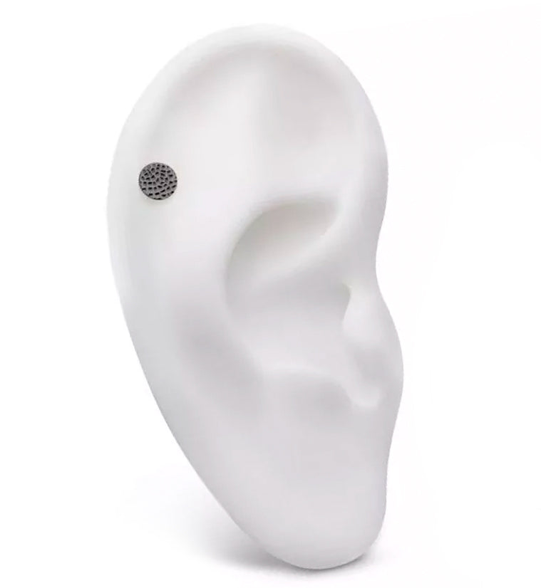 Black PVD Hammered Disk Internally Threaded Titanium Top ...