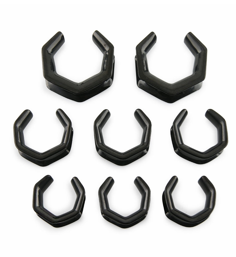 Black PVD Hex Saddles