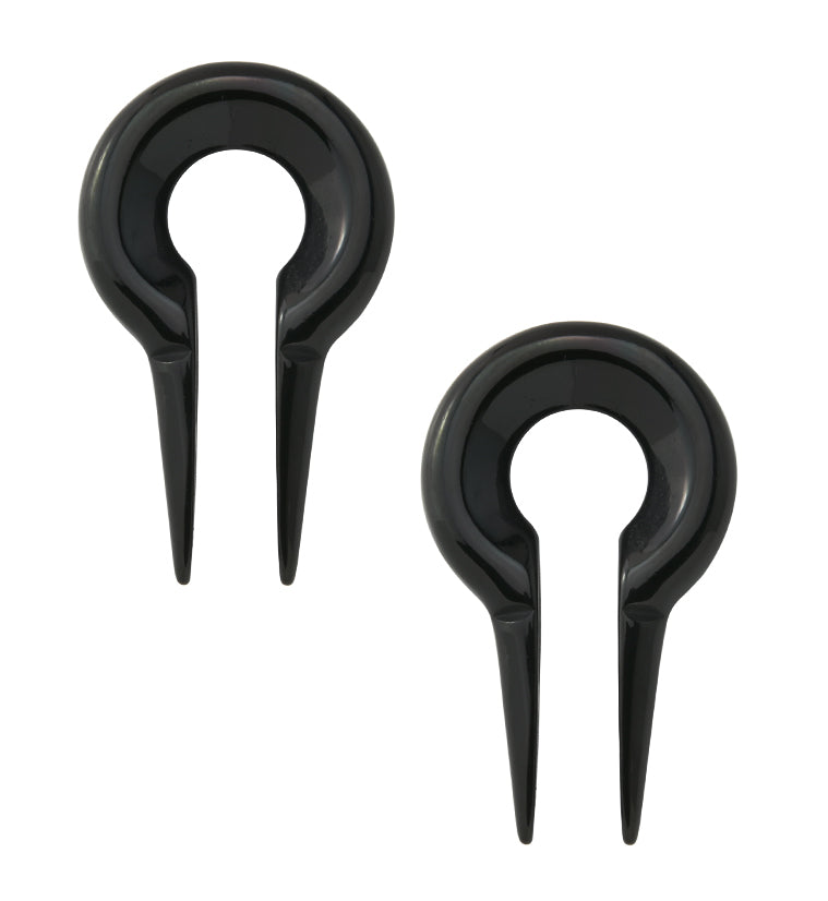 Black PVD Keyhole Stainless Steel Ear Weights