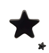 Black PVD Mini Star Titanium Internally Threaded Top