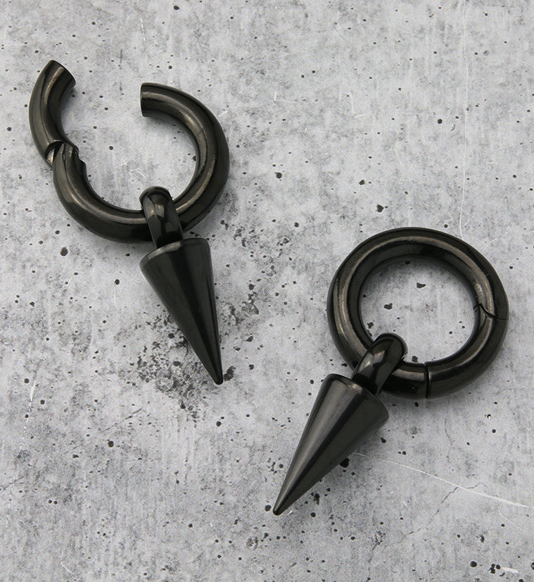 Black PVD Raceme Hinged Ear Weights