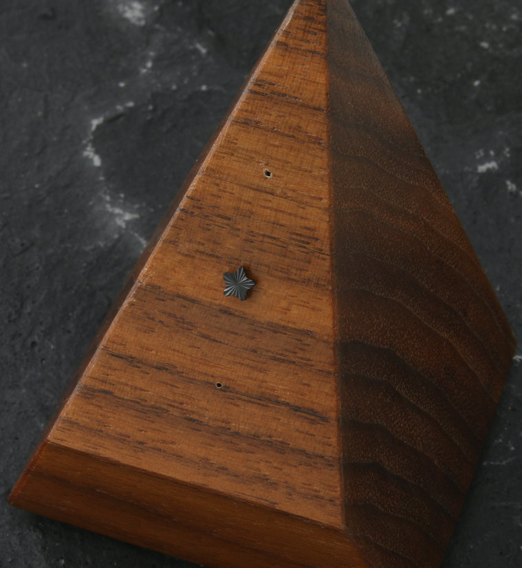 Black PVD Retro Star Threadless Titanium Top