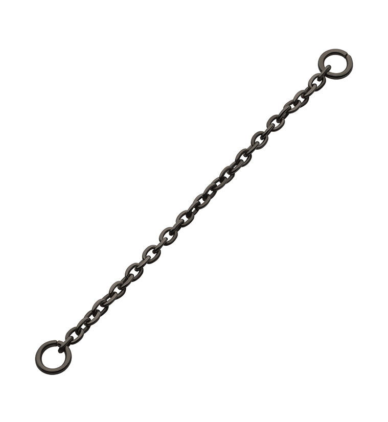 Titanium Rolo Riege Black PVD Rolo Titanium Nose & Cartilage Piercing Chain
