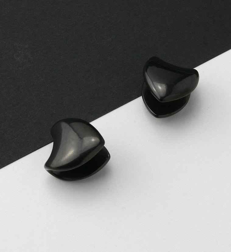 Black PVD Shield Ear Weights