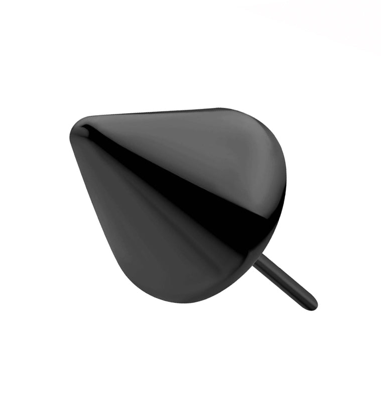 Black PVD Spike Threadless Titanium Top