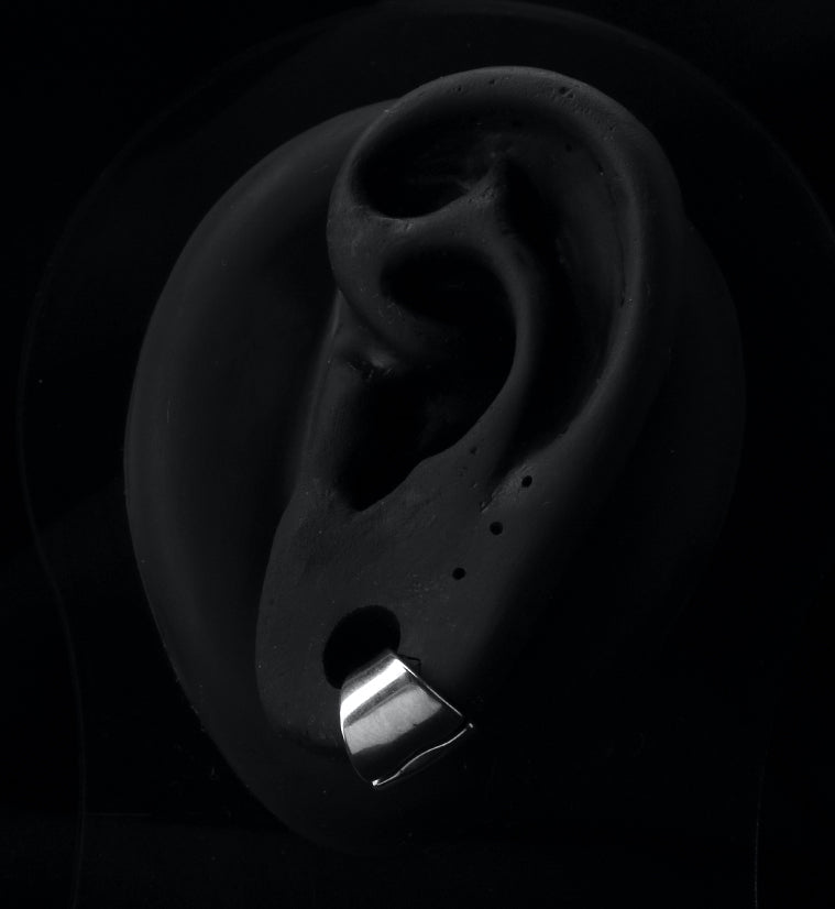 Black PVD Stainless Steel Hinged Lobe Cuff