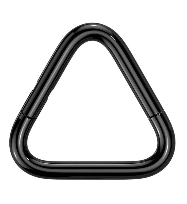 Black PVD Triangle Titanium Hinged Segment Ring