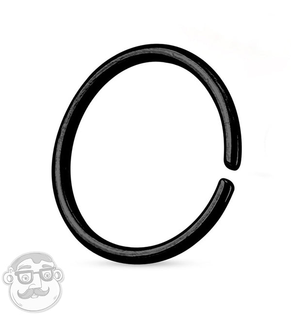 PVD Black Seamless Stainless Steel Hoop Ring
